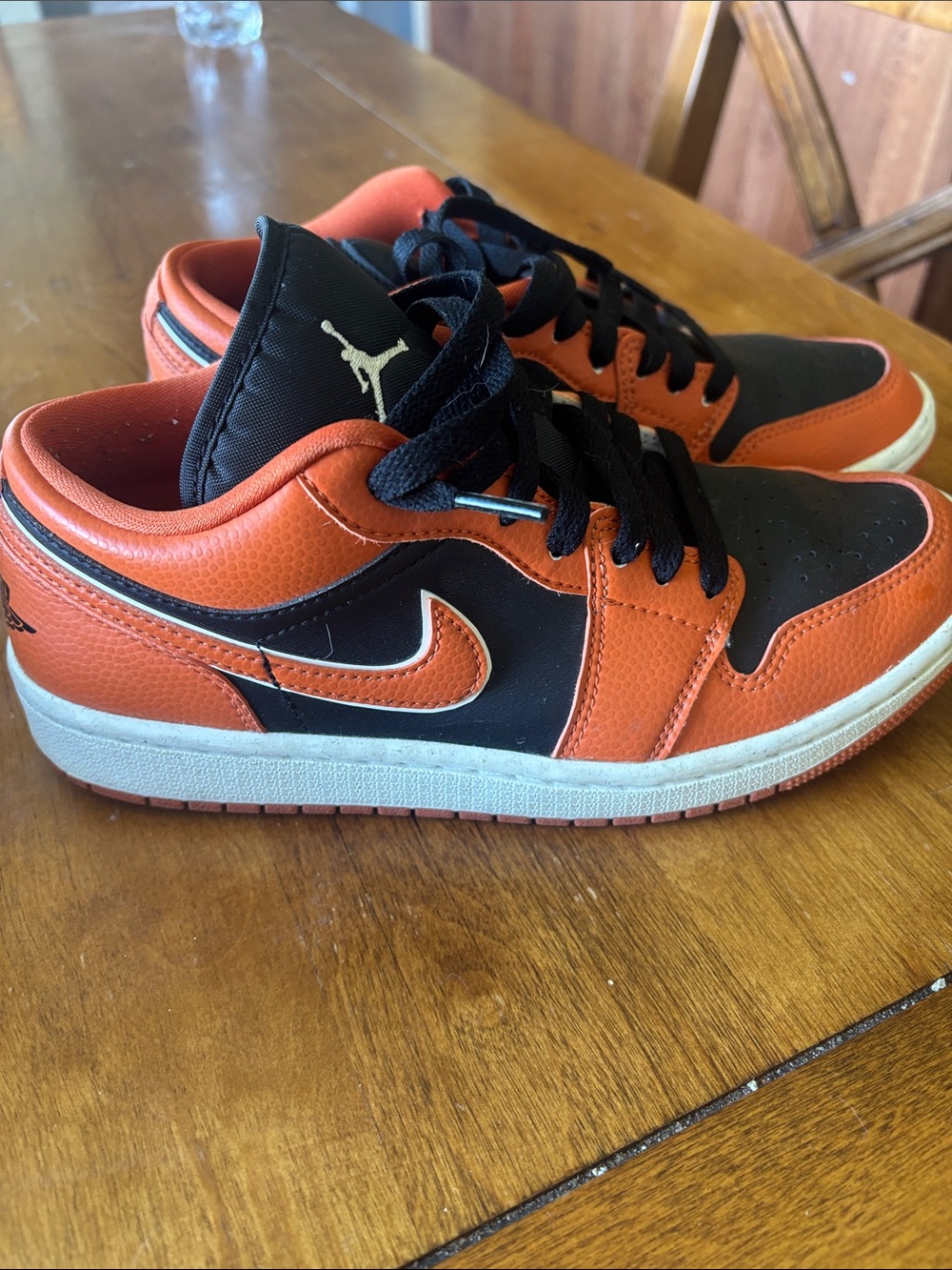 Nike Jordan Low-Top Sneakers in Orange and Black